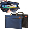 Magazine Documents Zip bag With Handle Black Blue-Paper File Folder Bag