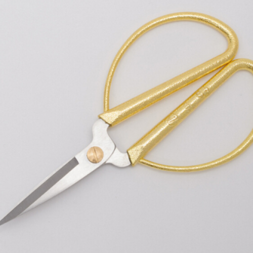 Office Use Stainless Steel Material Gold Scissors